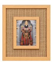 Lord Tirupati Balaji Laminated Jute Wall Photo Frame, 14 X 16 Inch (F173888)