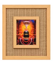 Lord Shiva Laminated Jute Wall Photo Frame, 14 X 16 Inch (F173889)
