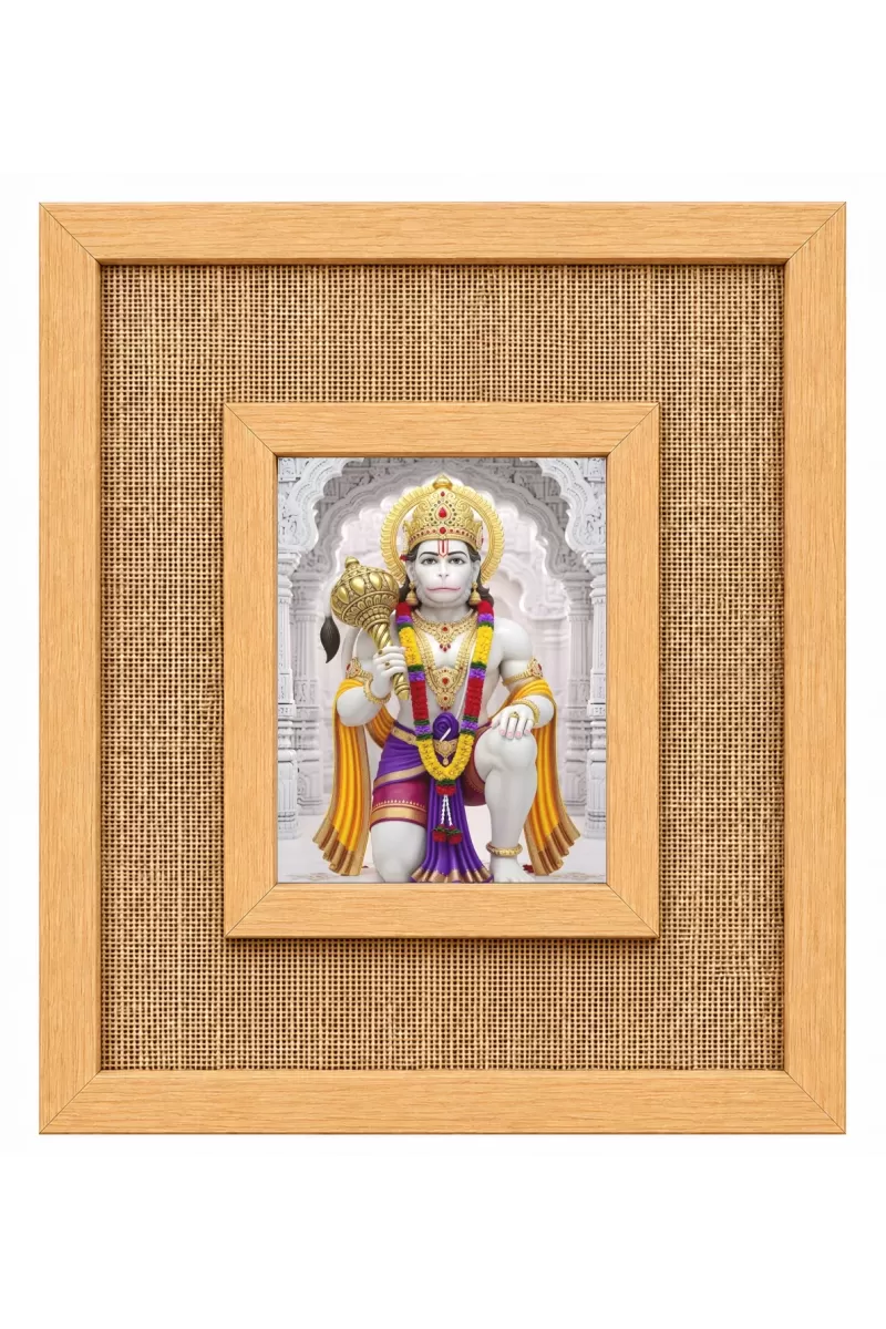 Hanuman Laminated Jute Wall Photo Frame, 14 X 16 Inch (F173890)