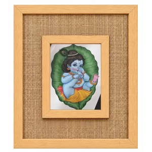 Baby Krishna Laminated Jute Wall Photo Frame, 14 X 16 Inch (F173891) Baby Krishna Laminated Jute Wall Photo Frame, 14 X 16 Inch (F173891)