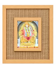 Shirdi Sai Baba Laminated Jute Wall Photo Frame, 14 X 16 Inch (F173896)