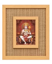 Hanuman Laminated Jute Wall Photo Frame, 14 X 16 Inch (F173897)