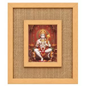 Hanuman Laminated Jute Wall Photo Frame, 14 X 16 Inch (F173897) Hanuman Laminated Jute Wall Photo Frame, 14 X 16 Inch (F173897)