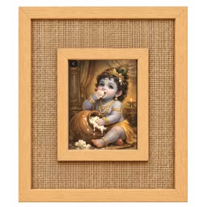 Baby Krishna Laminated Jute Wall Photo Frame, 14 X 16 Inch (F173900) Baby Krishna Laminated Jute Wall Photo Frame, 14 X 16 Inch (F173900)
