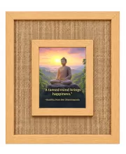 Buddha Laminated Jute Wall Photo Frame, 14 X 16 Inch (F173902)