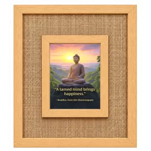Buddha Laminated Jute Wall Photo Frame, 14 X 16 Inch (F173902) Buddha Laminated Jute Wall Photo Frame, 14 X 16 Inch (F173902)