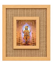 Lord Vishnu Laminated Jute Wall Photo Frame, 14 X 16 Inch (F173903)