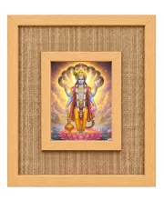 Lord Vishnu Laminated Jute Wall Photo Frame, 14 X 16 Inch (F173909)