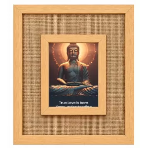 Buddha Laminated Jute Wall Photo Frame, 14 X 16 Inch (F173910) Buddha Laminated Jute Wall Photo Frame, 14 X 16 Inch (F173910)