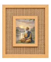 Guru Nanak Laminated Jute Wall Photo Frame, 14 X 16 Inch (F173911)