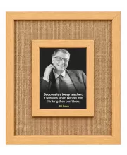 Bill Gates Laminated Jute Wall Photo Frame, 14 X 16 Inch (F173913)