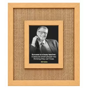 Bill Gates Laminated Jute Wall Photo Frame, 14 X 16 Inch (F173913) Bill Gates Laminated Jute Wall Photo Frame, 14 X 16 Inch (F173913)