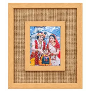 Shree Krishna And Shree Radha Laminated Jute Wall Photo Frame, 14 X 16 Inch (F173915) Shree Krishna And Shree Radha Laminated Jute Wall Photo Frame, 14 X 16 Inch (F173915)