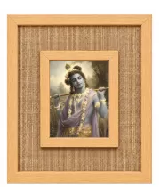 Lord Krishna Laminated Jute Wall Photo Frame, 14 X 16 Inch (F173916)