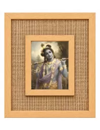 Lord Krishna Laminated Jute Wall Photo Frame, 14 X 16 Inch (F173916)