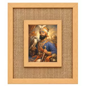 Guru Gobind Laminated Jute Wall Photo Frame, 14 X 16 Inch (F173919)