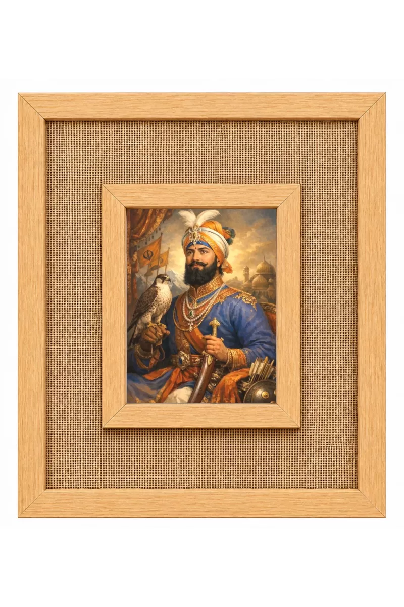 Guru Gobind Laminated Jute Wall Photo Frame, 14 X 16 Inch (F173919)