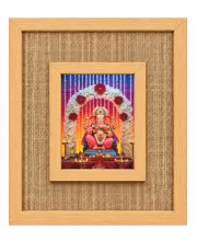 Lord Ganesha Laminated Jute Wall Photo Frame, 14 X 16 Inch (F173920)
