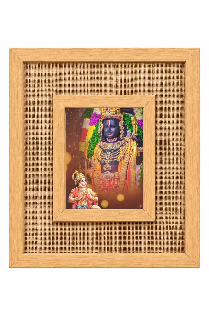 Shree Ram Laminated Jute Wall Photo Frame, 14 X 16 Inch (F173922)