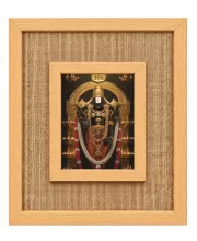 Lord Venkateswara Laminated Jute Wall Photo Frame, 14 X 16 Inch (F173923)