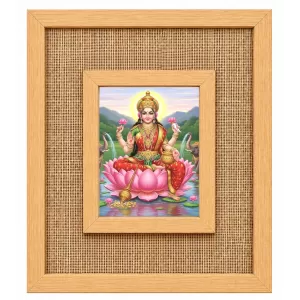 Goddess Lakshmi Laminated Jute Wall Photo Frame, 14 X 16 Inch (F173925) Goddess Lakshmi Laminated Jute Wall Photo Frame, 14 X 16 Inch (F173925)