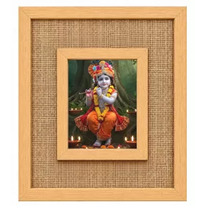 Lord Krishna Laminated Jute Wall Photo Frame, 14 X 16 Inch (F173927) Lord Krishna Laminated Jute Wall Photo Frame, 14 X 16 Inch (F173927)