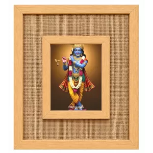 Lord Krishna Laminated Jute Wall Photo Frame, 14 X 16 Inch (F173929) Lord Krishna Laminated Jute Wall Photo Frame, 14 X 16 Inch (F173929)