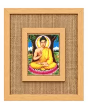 Buddha Laminated Jute Wall Photo Frame, 14 X 16 Inch (F173930)