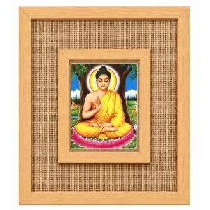 Buddha Laminated Jute Wall Photo Frame, 14 X 16 Inch (F173930) Buddha Laminated Jute Wall Photo Frame, 14 X 16 Inch (F173930)