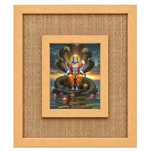 Lord Vishnu Laminated Jute Wall Photo Frame, 14 X 16 Inch (F173931) Lord Vishnu Laminated Jute Wall Photo Frame, 14 X 16 Inch (F173931)