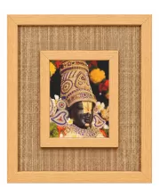 Lord Tirupati Laminated Jute Wall Photo Frame, 14 X 16 Inch (F173937)