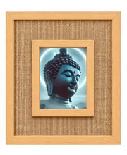 Buddha Laminated Jute Wall Photo Frame, 14 X 16 Inch (F173938)
