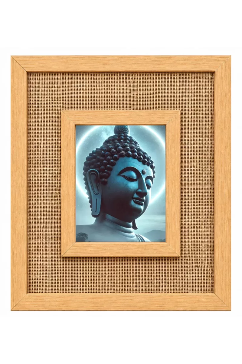 Buddha Laminated Jute Wall Photo Frame, 14 X 16 Inch (F173938)