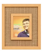 Bill Gates Laminated Jute Wall Photo Frame, 14 X 16 Inch (F173940)
