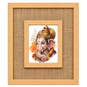 Lord Ganesha Laminated Jute Wall Photo Frame, 14 X 16 Inch (F173942) Lord Ganesha Laminated Jute Wall Photo Frame, 14 X 16 Inch (F173942)