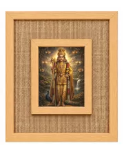 Lord Murugan Laminated Jute Wall Photo Frame, 14 X 16 Inch (F173944)