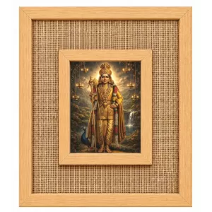 Lord Murugan Laminated Jute Wall Photo Frame, 14 X 16 Inch (F173944) Lord Murugan Laminated Jute Wall Photo Frame, 14 X 16 Inch (F173944)