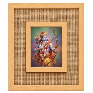 Lord Rama Laminated Jute Wall Photo Frame, 14 X 16 Inch (F173946) Lord Rama Laminated Jute Wall Photo Frame, 14 X 16 Inch (F173946)