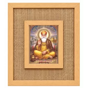 Guru Nanak Dev Ji Laminated Jute Wall Photo Frame, 14 X 16 Inch (F173947) Guru Nanak Dev Ji Laminated Jute Wall Photo Frame, 14 X 16 Inch (F173947)