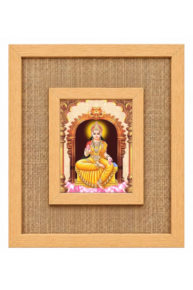 Goddess Tripureswari Laminated Jute Wall Photo Frame, 14 X 16 Inch (F173949)