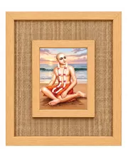 Pravi Shree Chaitannya Laminated Jute Wall Photo Frame, 14 X 16 Inch (F173955)