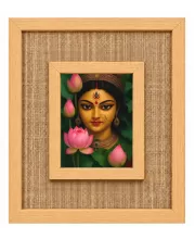 Maa Durga Laminated Jute Wall Photo Frame, 14 X 16 Inch (F173957)