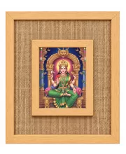 Goddess Tripureswari Laminated Jute Wall Photo Frame, 14 X 16 Inch (F173960)