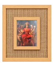 Durga Maa Laminated Jute Wall Photo Frame, 14 X 16 Inch (F173962)