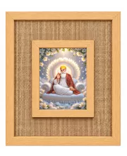 Guru Nanak Laminated Jute Wall Photo Frame, 14 X 16 Inch (F173965)