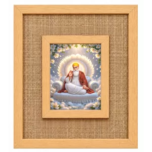 Guru Nanak Laminated Jute Wall Photo Frame, 14 X 16 Inch (F173965)