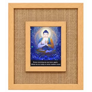 Buddha Laminated Jute Wall Photo Frame, 14 X 16 Inch (F173967) Buddha Laminated Jute Wall Photo Frame, 14 X 16 Inch (F173967)