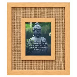 Buddha Laminated Jute Wall Photo Frame, 14 X 16 Inch (F173969) Buddha Laminated Jute Wall Photo Frame, 14 X 16 Inch (F173969)