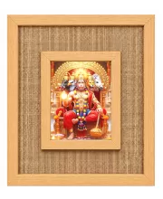 Panchmukhi Hanuman Laminated Jute Wall Photo Frame, 14 X 16 Inch (F173971)
