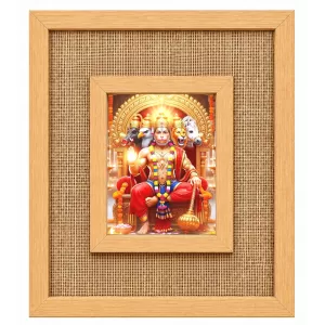 Panchmukhi Hanuman Laminated Jute Wall Photo Frame, 14 X 16 Inch (F173971) Panchmukhi Hanuman Laminated Jute Wall Photo Frame, 14 X 16 Inch (F173971)